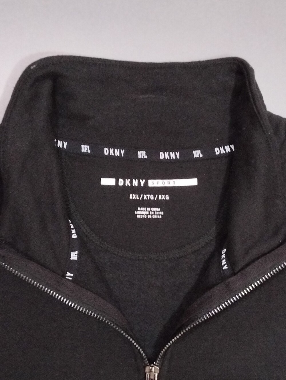 Women's Baltimore Ravens DKNY Sport Black Quarter Zip Sweater Sneaker Dress NWOT - Picture 7 of 10
